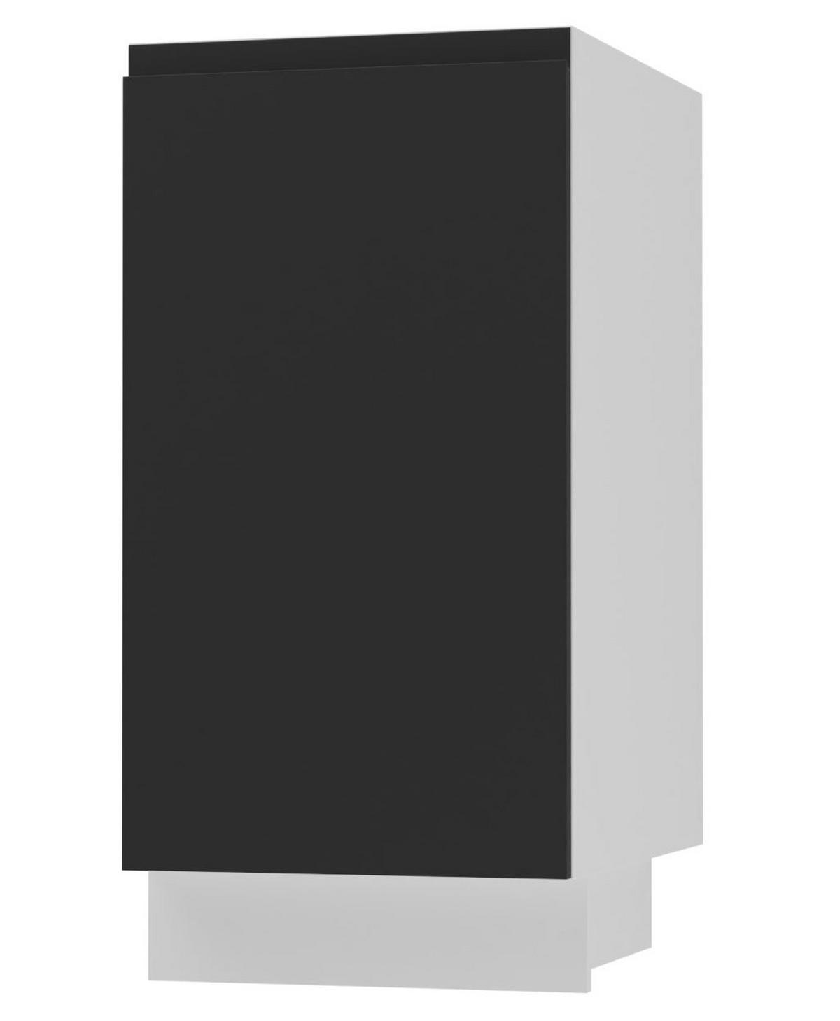 UNTERSCHRANK Avellino weiß / schwarz 40 / 50 /82cm - Schwarz/Weiß, Holz/Holzwerkstoff (40/82/50cm) - Feldmann-Wohnen