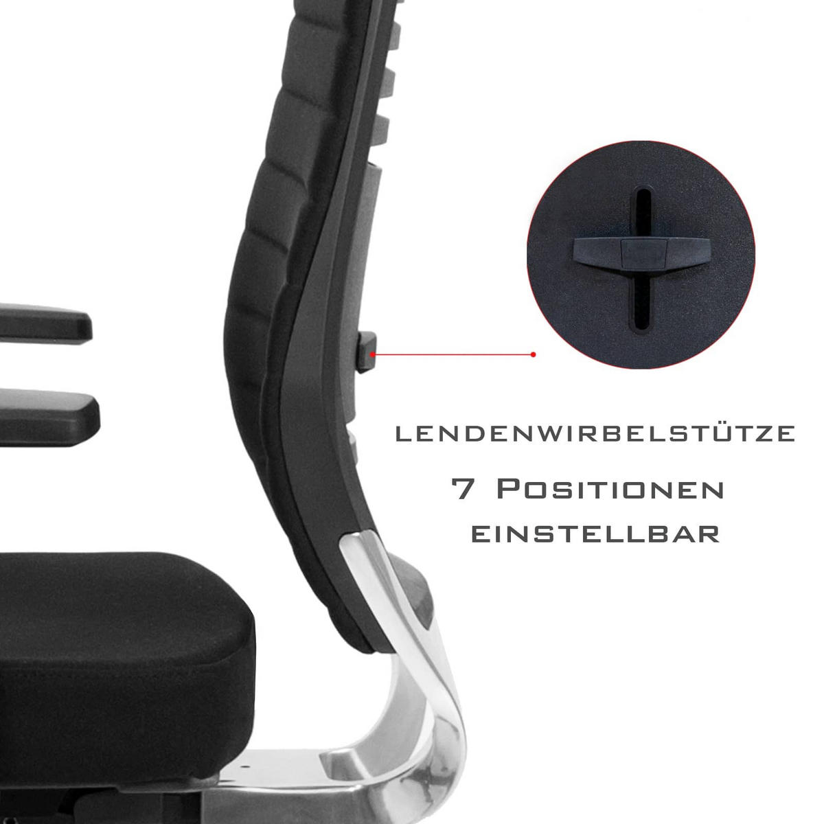 CHEFSESSEL V1301 Stoff Schwarz - ergonomisch, 150 kg belastbar, Sitzhöhe 51-63cm - Schwarz, Kunststoff/Textil (65/134/69cm) - Versee