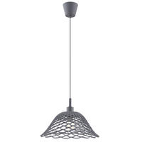 HÄNGELEUCHTE CHERRY Kunststoff Grau Geflecht - Grau, Kunststoff (37/37/13cm) - Globo Lighting