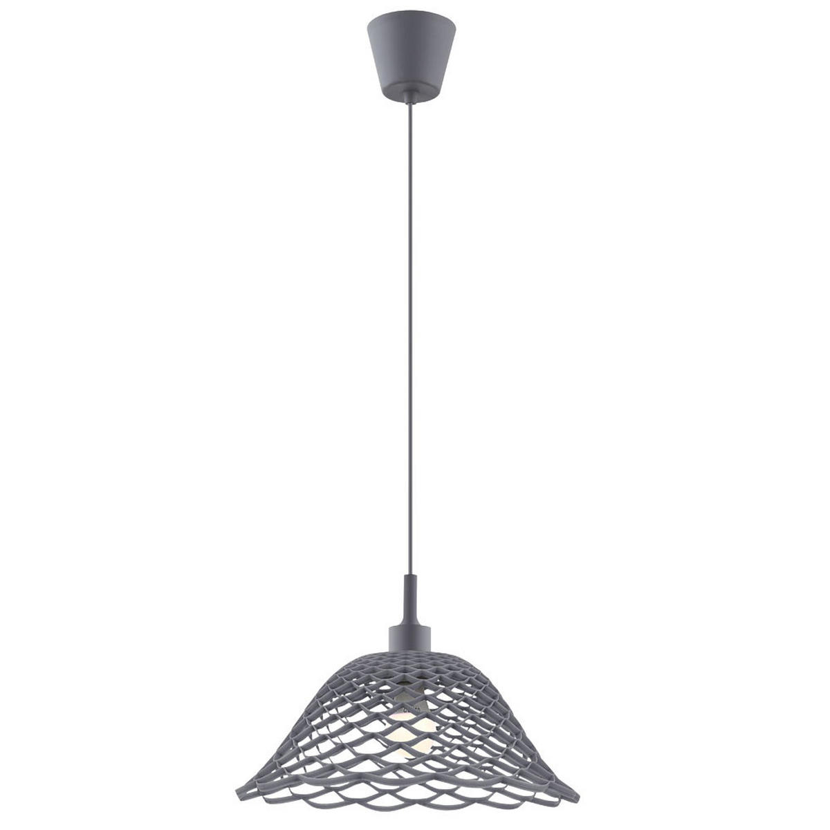 HÄNGELEUCHTE CHERRY Kunststoff Grau Geflecht - Grau, Kunststoff (37/37/13cm) - Globo Lighting