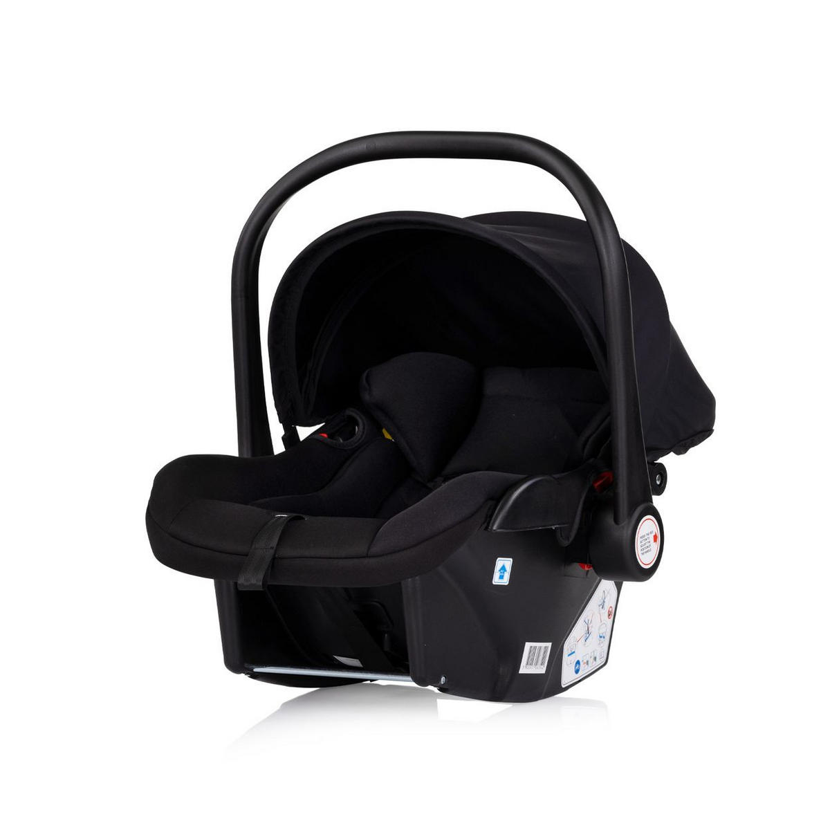 BABYSCHALE Vista i-Size schwarz (40-87cm) Gruppe 0+, Sonnendach, 3D-Kissen - Schwarz, Kunststoff (43/56/60cm) - Chipolino