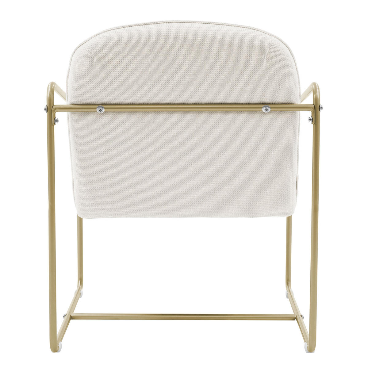 LOUNGESESSEL 2er Set, Beige - Goldfarben, Metall (65/76/61cm) - ML-DESIGN