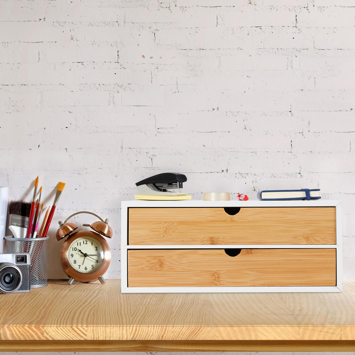 SCHUBLADENBOX - Multicolor, Holz/Holzwerkstoff (33/14/21cm) - Relaxdays