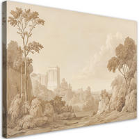 WANDBILD landschaft sepia natur - Beige, Textil (60/40cm) - Feeby