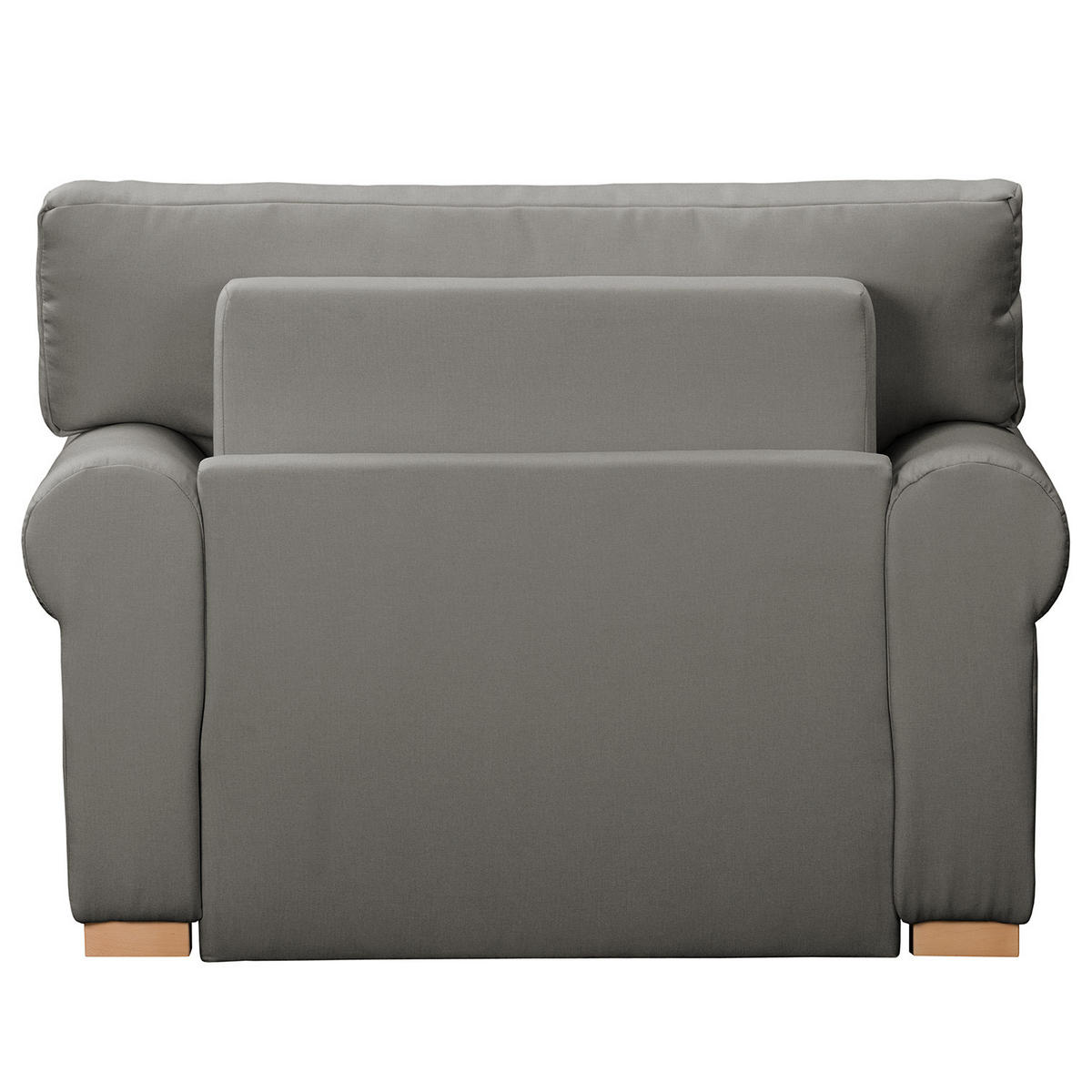 SCHLAFSOFA mit Husse - Buchefarben/Grau, Buchenholz/Textil (125/90/90cm) - home24