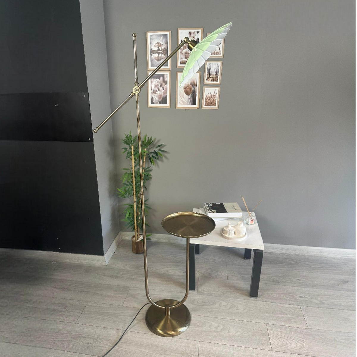STEHLAMPE Uxelor 170 Cm - Messingfarben, Metall (30/30/170cm) - Bamyum