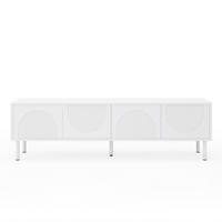 TV-ELEMENT 180/40/52 cm Weiß mit Stauraum und 4 Türen - Weiß, Holz (180/52/40cm) - Oxeza