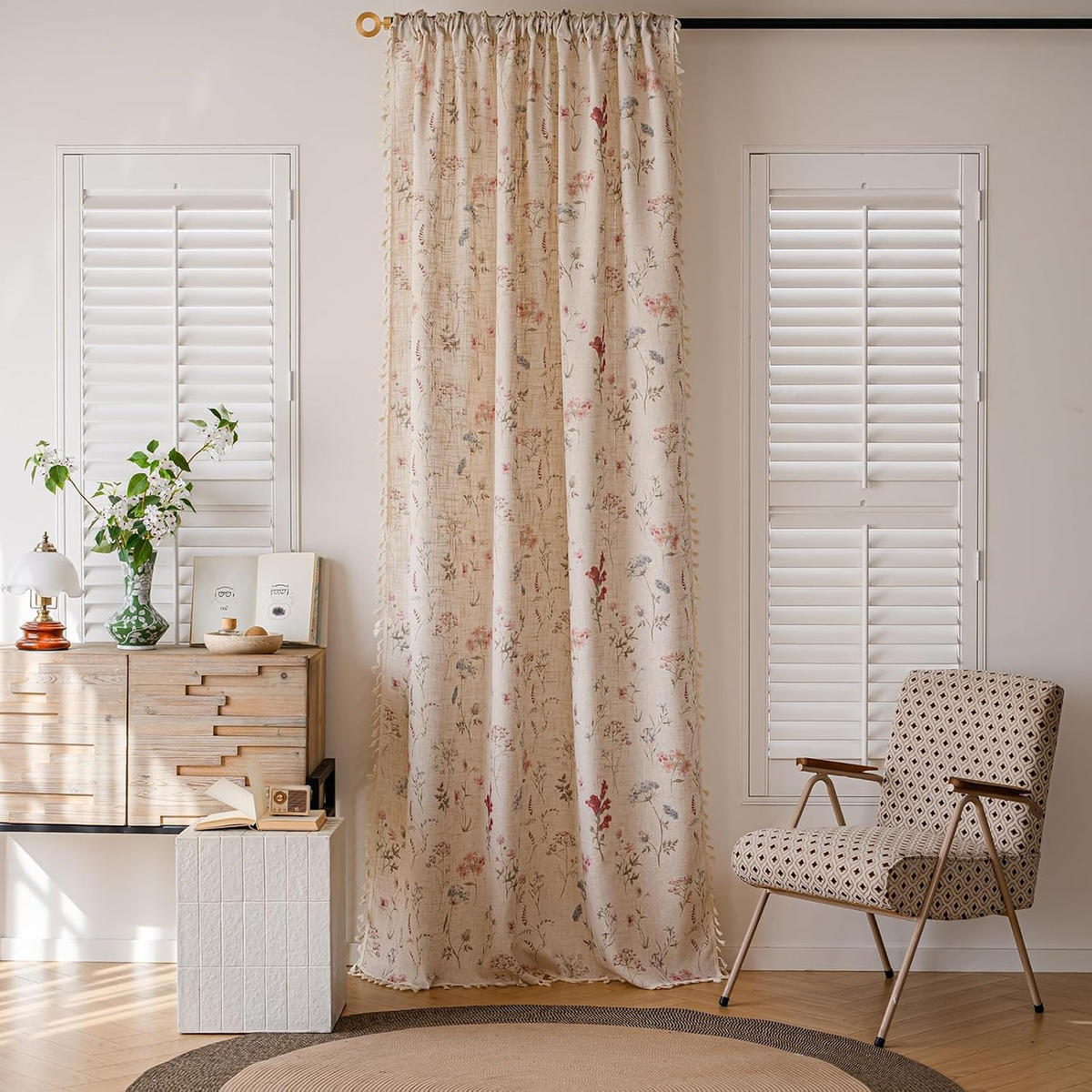 VORHÄNGE – 150 cm breit, 200 cm lang – 2 Schals - Weiß, Textil (200/1/150cm)
