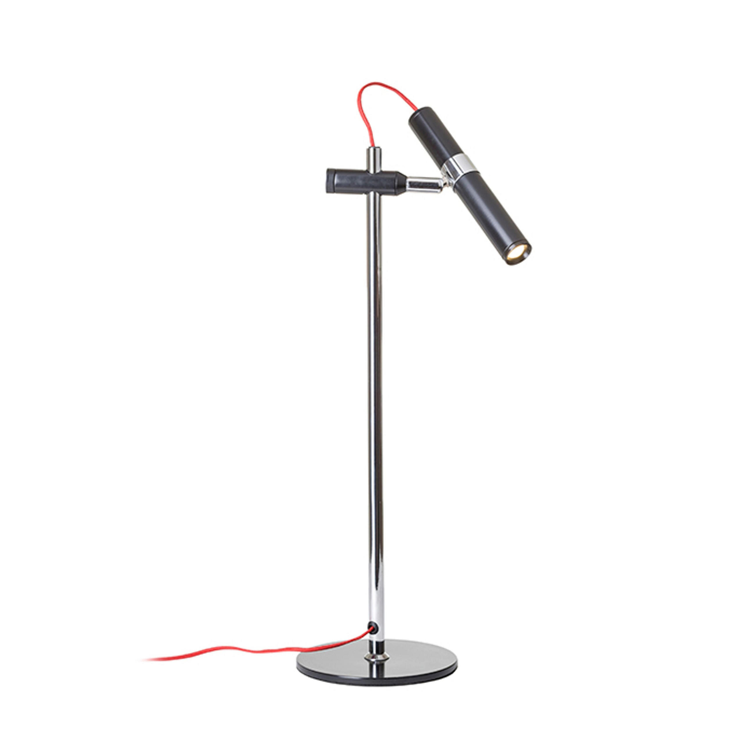 TISCHLEUCHTE VIPER TL Schwarz Chrom 3 W - Schwarz, Metall (195/16/62cm) - Rendl