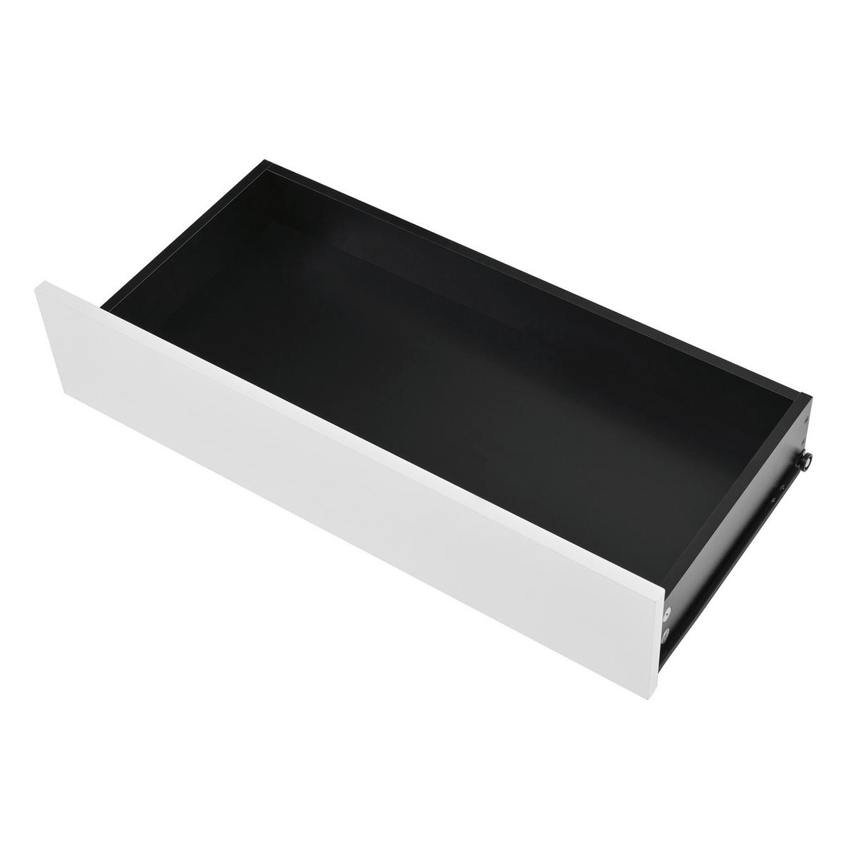 SCHUHSCHRANK aus Spanplatte 105x39,5x86cm in Schwarz-Weiß mit LED - Weiß, Holzwerkstoff (105/86/39.5cm) - Modfu