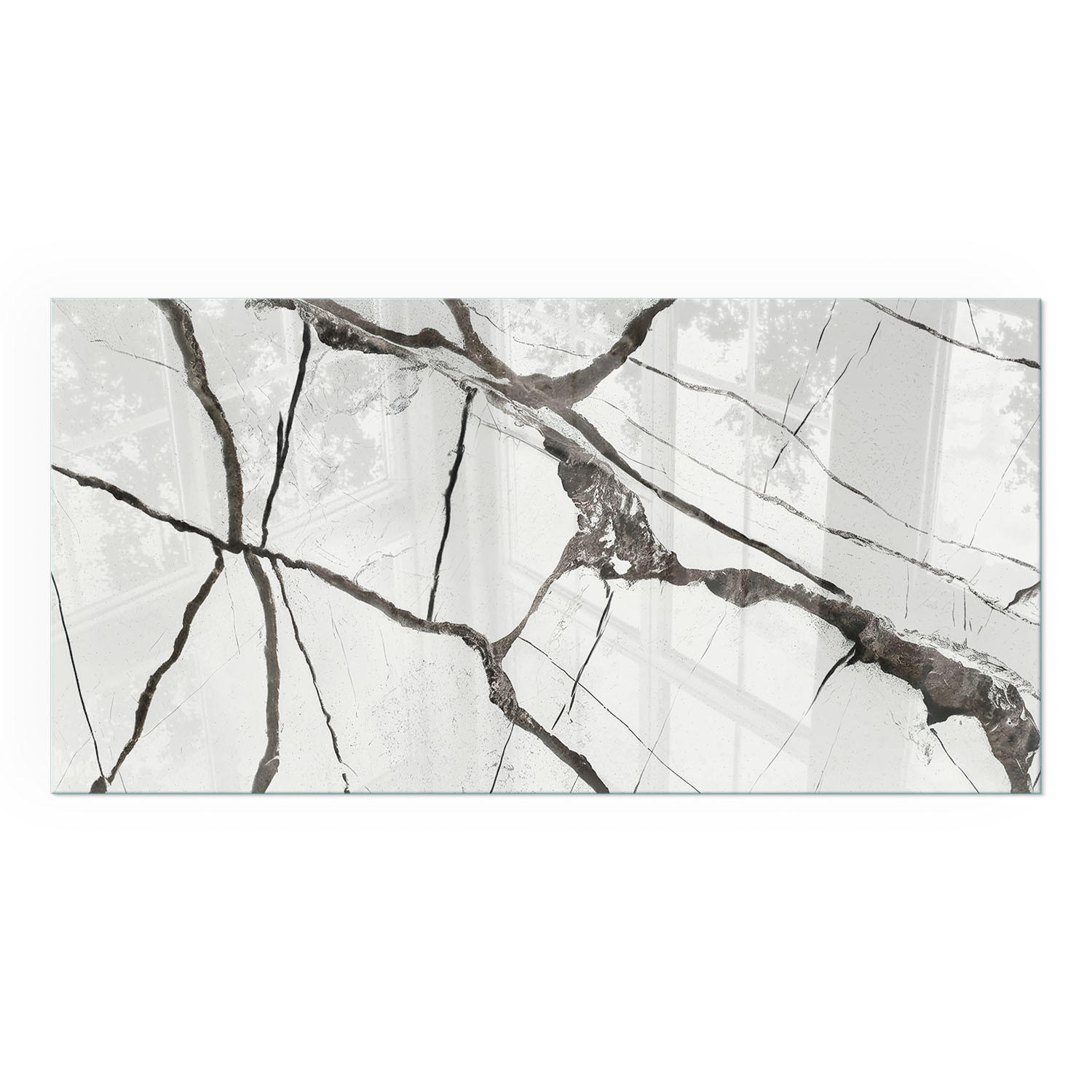 GLASPLATTE für Kamin 100x50 cm - Weiß, Glas (100/50/0.4cm) - TULUP