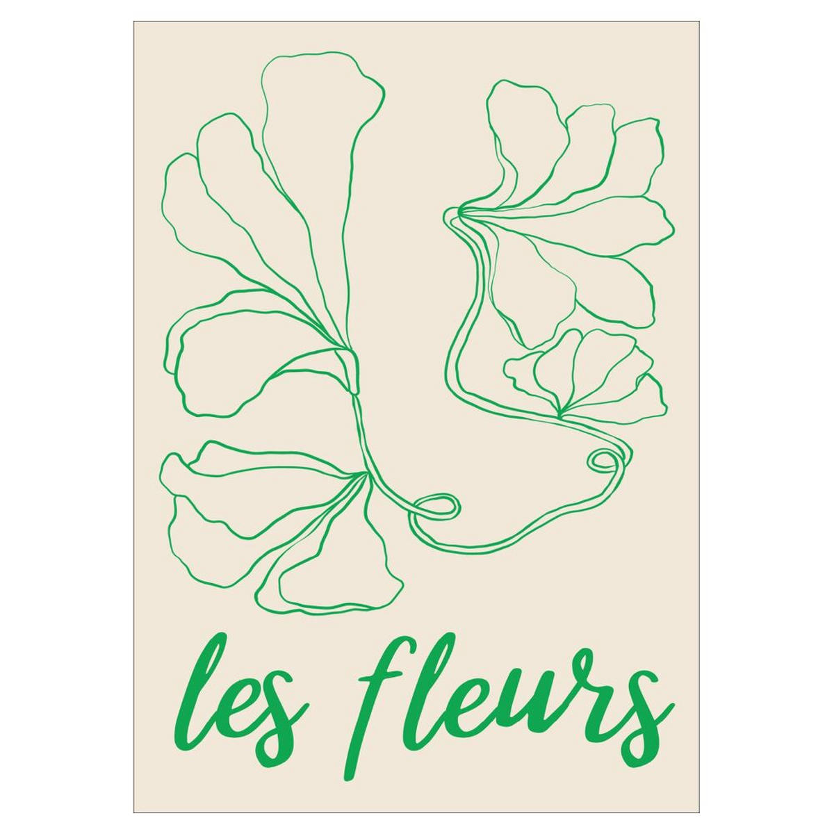 POSTER Affordable Art Prints - Abstract Fleurs - Grün, Papier (50/2/70cm) - Poster&Frame