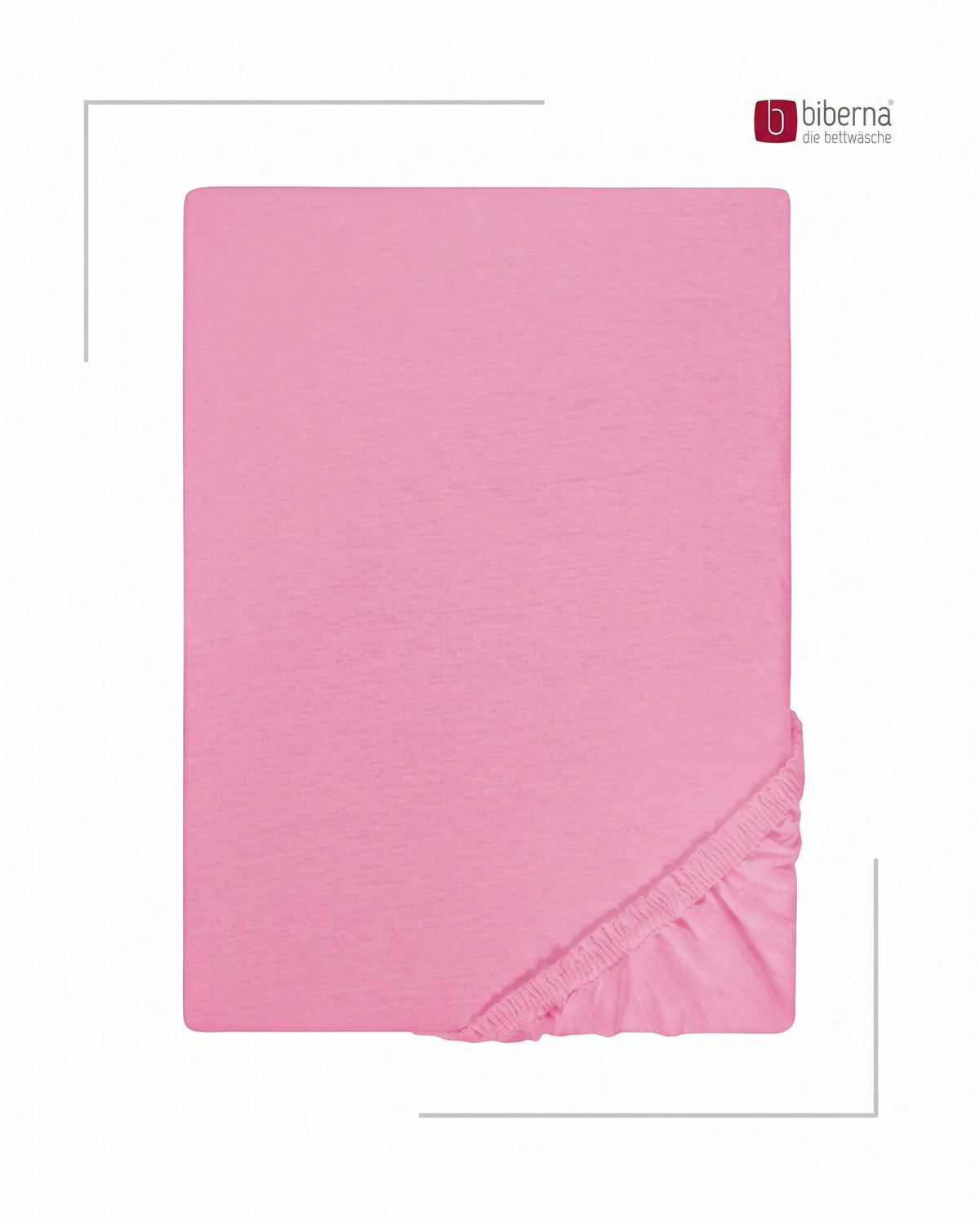 SPANNBETTTUCH Basic Jersey pink, 140x200 cm - 160x200 cm - Pink, Textil (160/200cm) - biberna