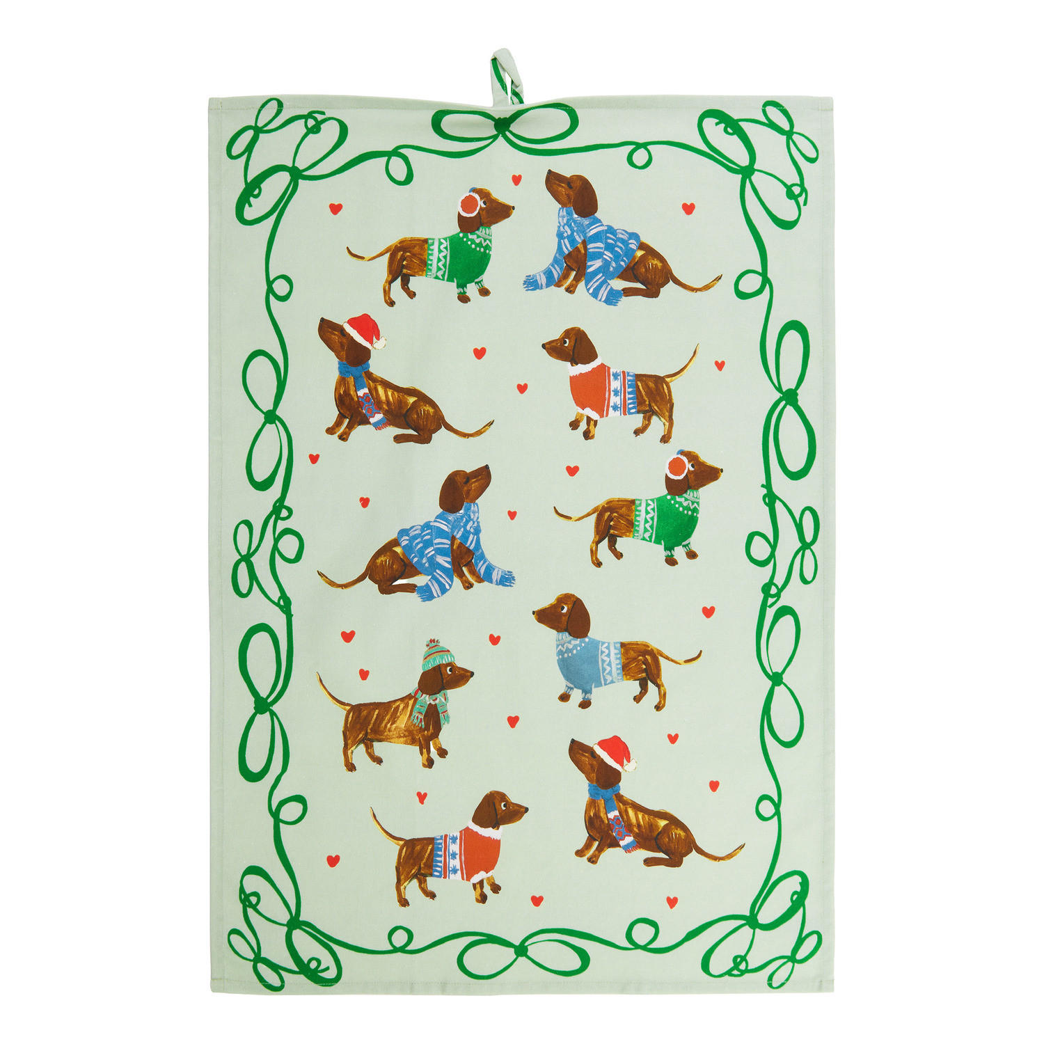 KÜCHENTUCH Kitchen Tales 50x70cm - Weiß/Grün, Textil (20/16cm) - Butlers