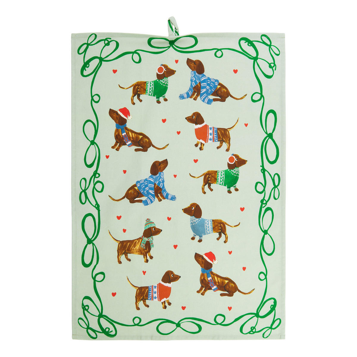 KÜCHENTUCH Kitchen Tales 50x70cm - Weiß/Grün, Textil (20/16cm) - Butlers