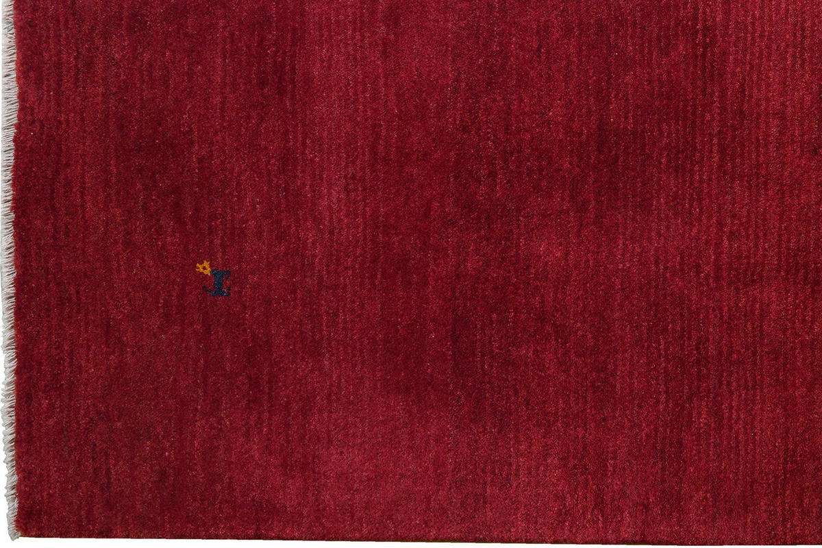 GABBEH-TEPPICH handgeknüpft Rot 204/160 cm Schurwolle - Rot, Textil (160/204cm) - Looma