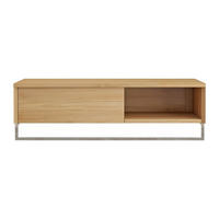WASCHBECKENUNTERSCHRANK - 105 cm x 50 cm - Holz, Platte - Naturfarben Hell - KUPANG - Naturfarben, Holz (105/32/50cm) - Vente-Unique