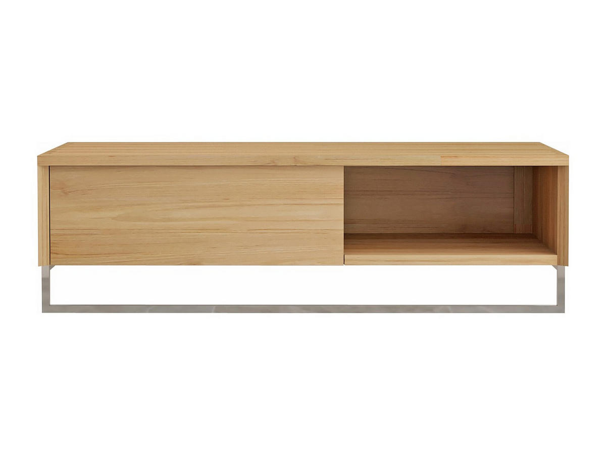 WASCHBECKENUNTERSCHRANK - 105cm x 50cm - Teakholz - naturfarben hell - KUPANG - Naturfarben, Holz (105/32/50cm) - Vente-Unique