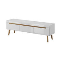 TV-SCHRANK Balia 160x50x40 cm - Lowboard mit Stauraum - Tv Ständer aus Laminierter Spanplatte - Weiß - Weiß, Holzwerkstoff (154/56/39cm) - Chilly