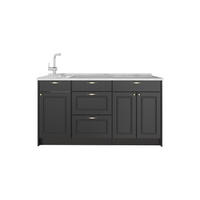 KUCHYNSKÝ BLOK Fame-Line, Antracitovo-zlatý vidiecky dom, 150 cm, AP Marble - antracitová, kompozitné drevo (150/82/60cm) - Vicco