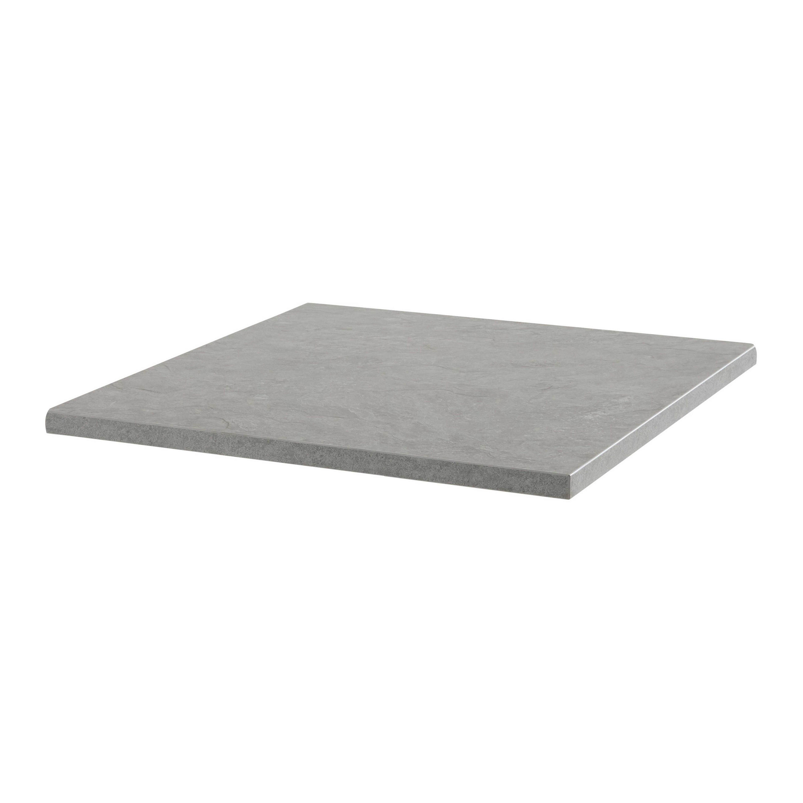 TISCHPLATTE quadratischer 60 cm, Grau - Grau, Holzwerkstoff (60/60/2cm) - Oviala