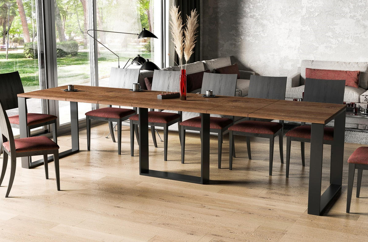 ESSTISCH Borys ausziehbar bis 210 cm - Eiche San Remo, Holzwerkstoff (130/80/76cm) - Endo-Moebel