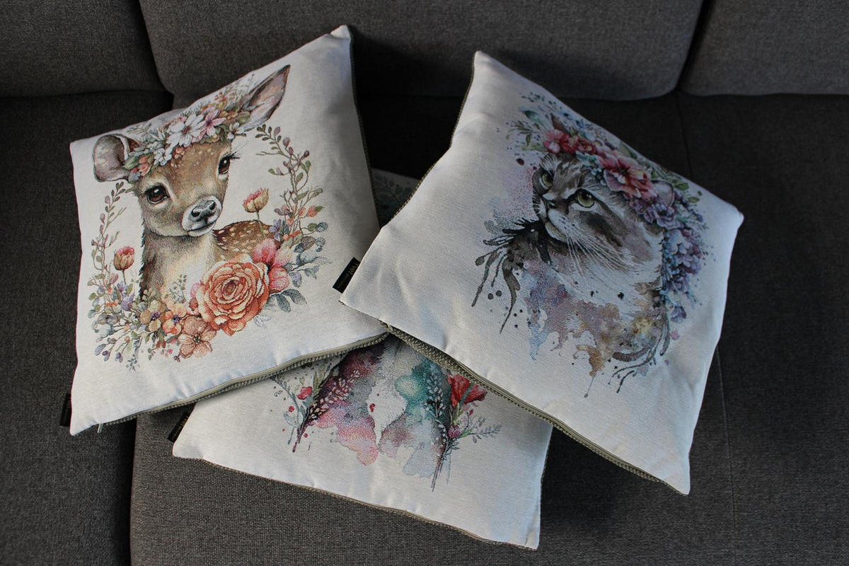 KISSENHÜLLE FANTASIE - Braun, Textil (45/45cm) - Yve! decoration