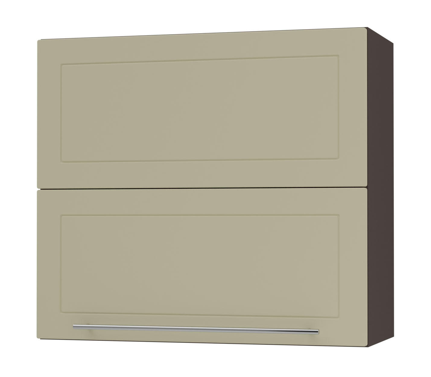 KÜCHENHÄNGESCHRANK Kvantum W8B/80 Vanille Matt / Lava Matt 80 / 32,5 / 72cm - Dunkelgrau/Creme, Holz/Holzwerkstoff (80/72/32.5cm) - Feldmann-Wohnen