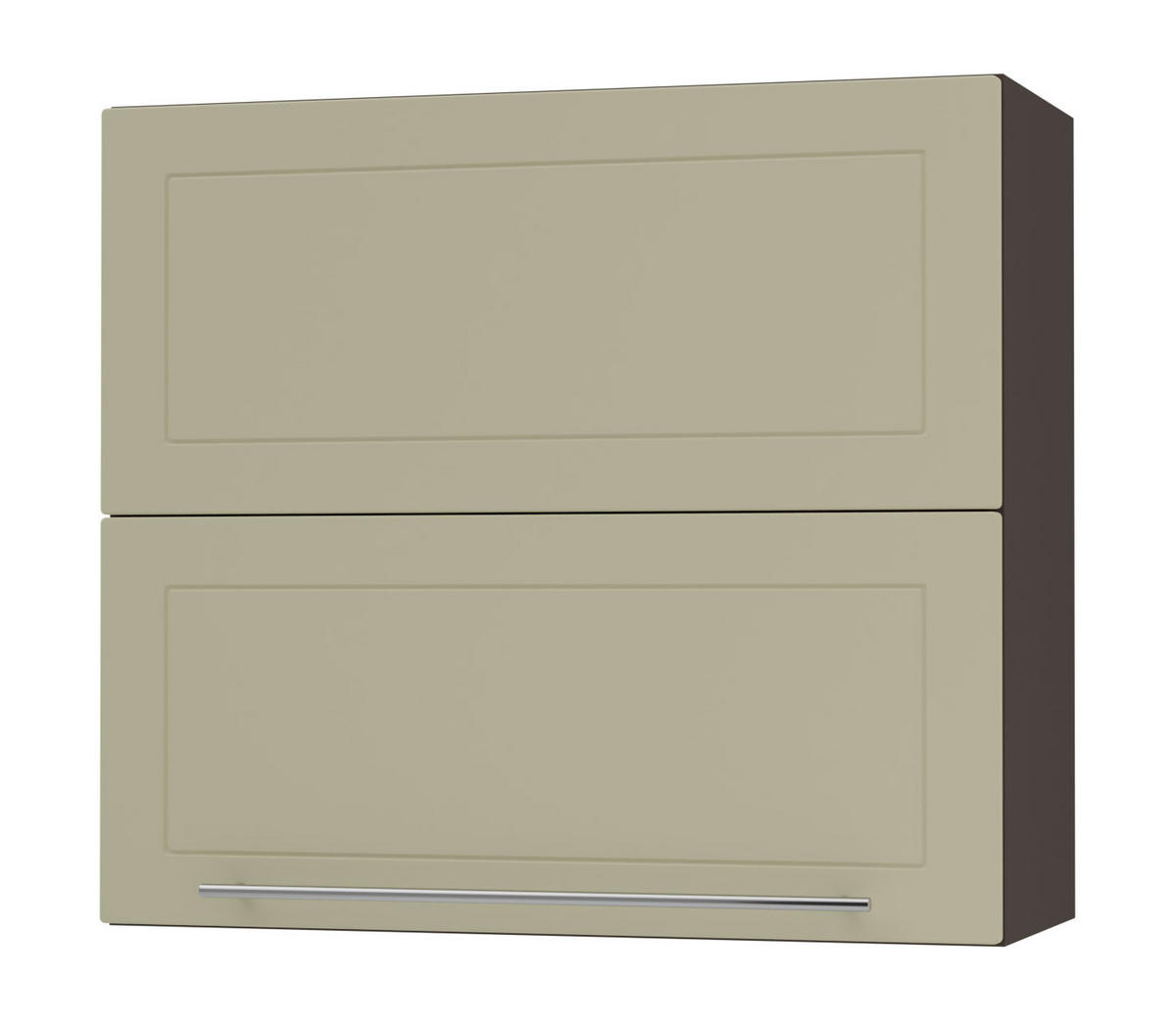 KÜCHENHÄNGESCHRANK Kvantum W8B/80 Vanille Matt / Lava Matt 80 / 32,5 / 72cm - Dunkelgrau/Creme, Holz/Holzwerkstoff (80/72/32.5cm) - Feldmann-Wohnen