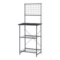 KÜCHENREGAL Nibe - Schwarz, Holzwerkstoff/Metall (60/150/42cm) - [en.casa]