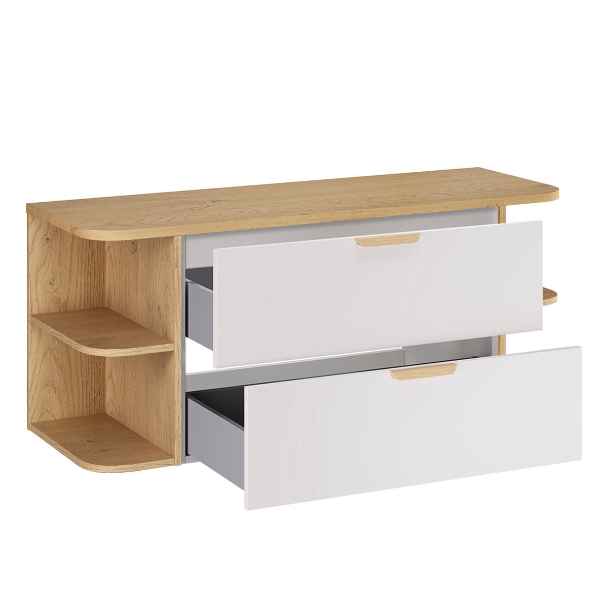 WASCHTISCHUNTERSCHRANK 120.4cm Oria 2er-Set Weiß - Weiß, Holzwerkstoff (120.4/50/45.8cm) - Petits-meubles