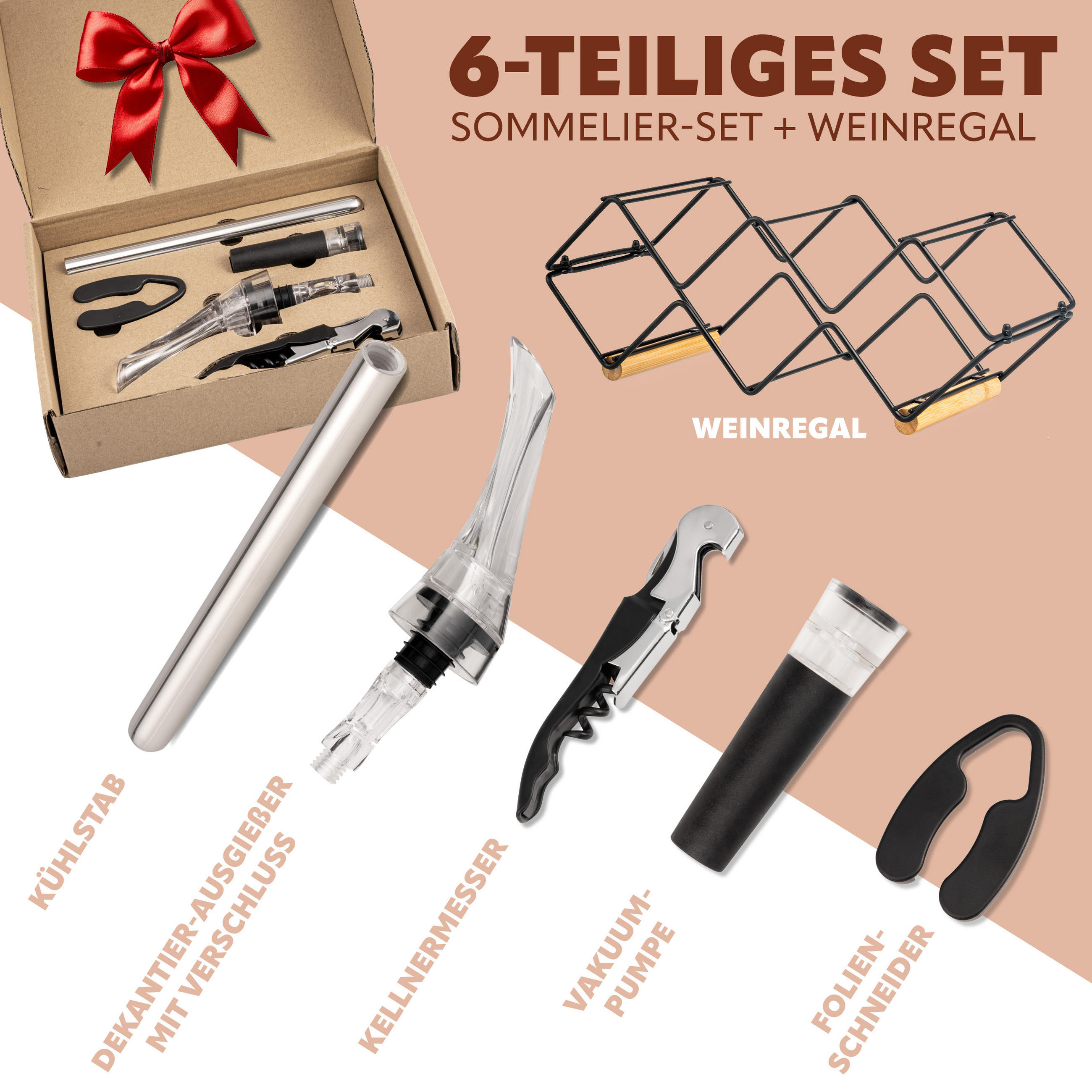 Thumbnail - eluno Weinregal-Set, Schwarz, Metall, 39x14.5x15 cm, Wohnzimmer, Regale, Weinregale