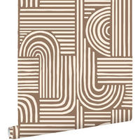 TAPETE 3D-Muster 50 x 900 cm - Braun, Papier (50/900cm) - ESTAhome