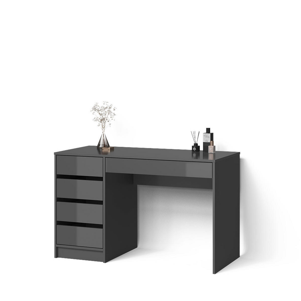 SCHMINKTISCH Imola Anthrazit 120 cm - Anthrazit, Holzwerkstoff (55/120/75cm) - Livinity®