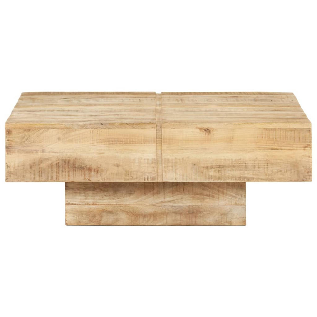 COUCHTISCH 80x80x28 cm Massivholz Mango - Braun, Holz (80/80/28cm) - furnicato