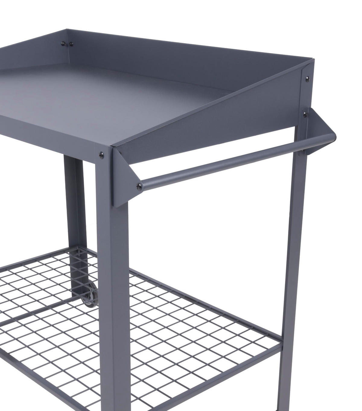 PFLANZTISCH Turku Mobil Anthrazit Stahl Gärtnertisch - Anthrazit, Metall (90/55/90cm) - DELUKE
