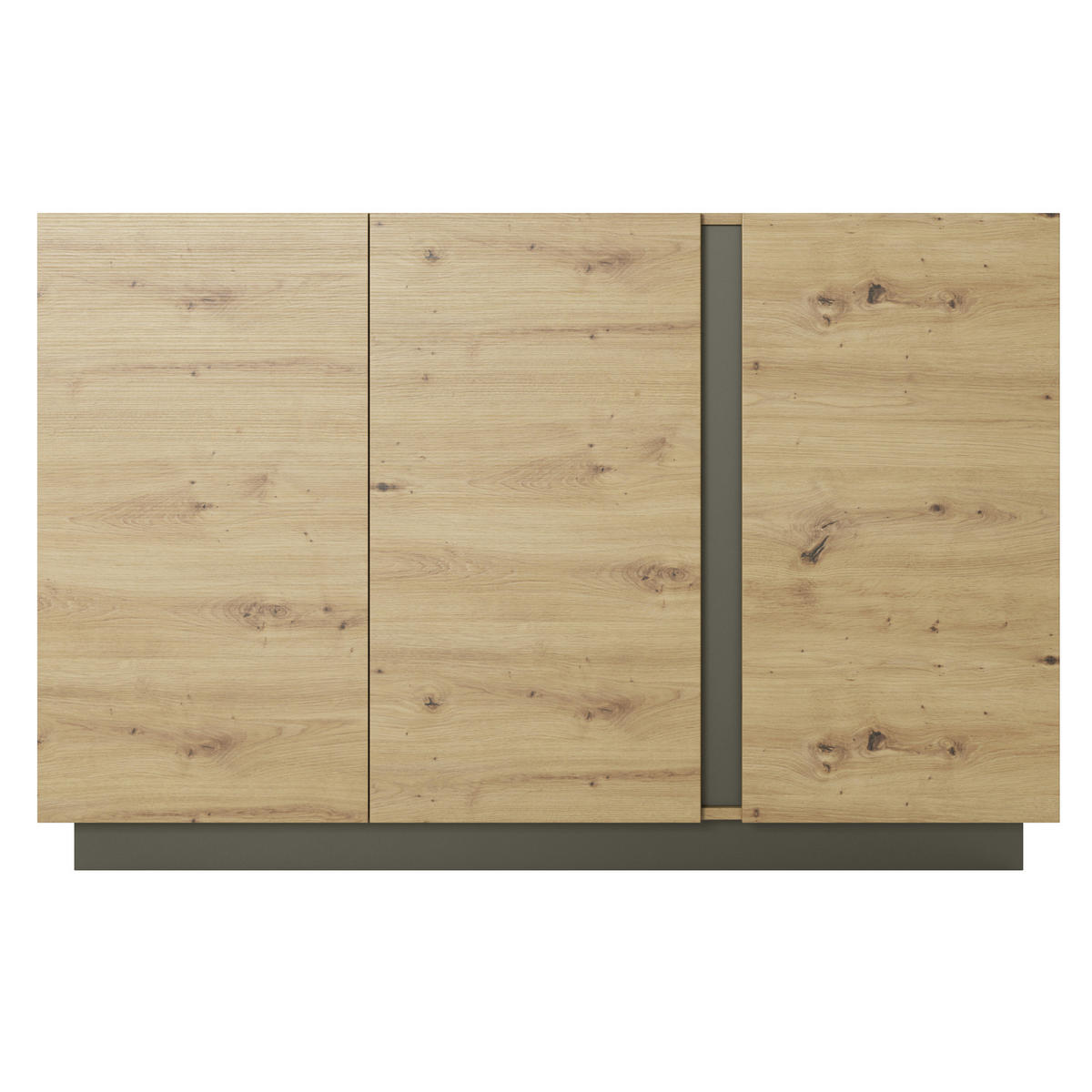 SIDEBOARD ANDEBU KOM2 ABS-Kante Eiche Eiche - Eichefarben/Braun, Glas/Holzwerkstoff (138/91/40cm) - Komodee