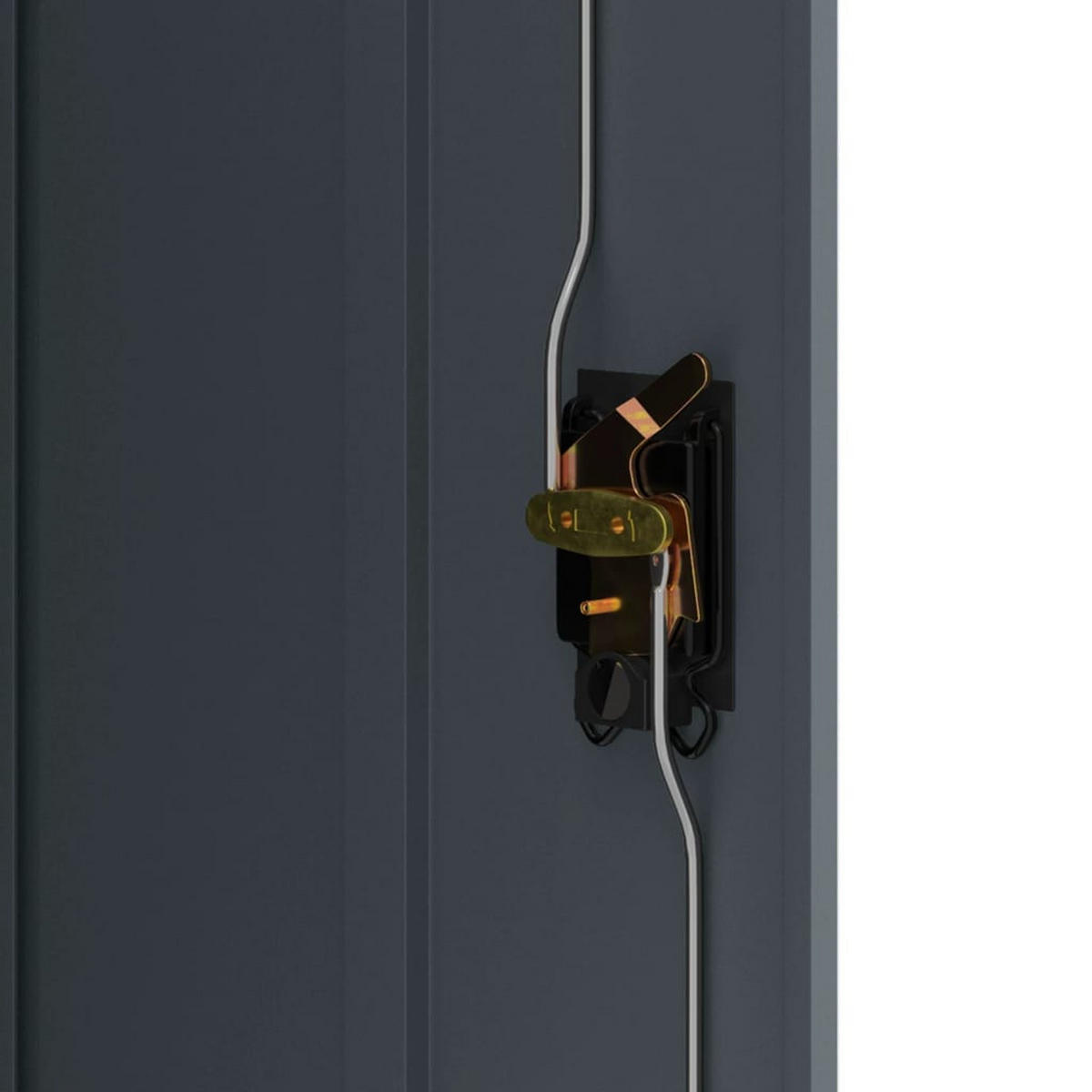 AKTENSCHRANK mit 2 Fächer und abschließbare Türen, 90/40/70 cm, aus Stahl, in Anthrazit - Anthrazit, Metall (90/70/40cm) - vidaXL