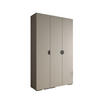 DREHTÜRENSCHRANK 236.7/150/47 3-türig - Kaschmir/Schwarz, Holz/Metall (150/236.7/47cm) - Abiks Möbel