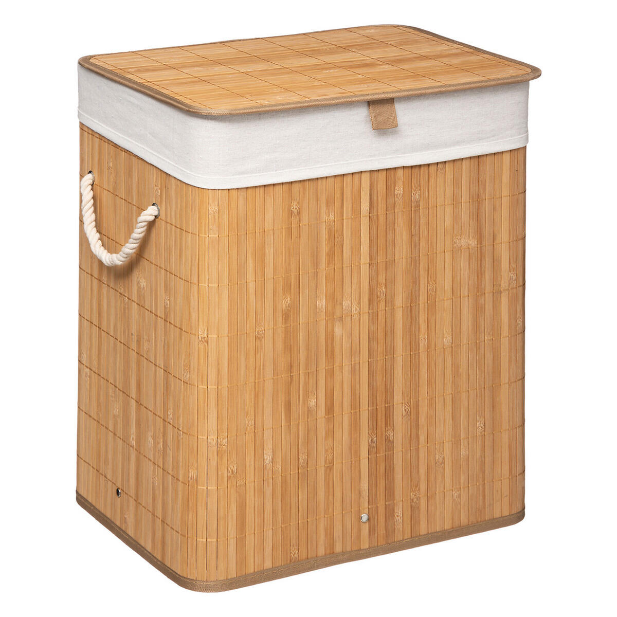 WÄSCHEKORB, faltbar, Bambus, Polyester, 50 cm - Braun, Holz (41.5/30/50cm) - 5five Simply Smart