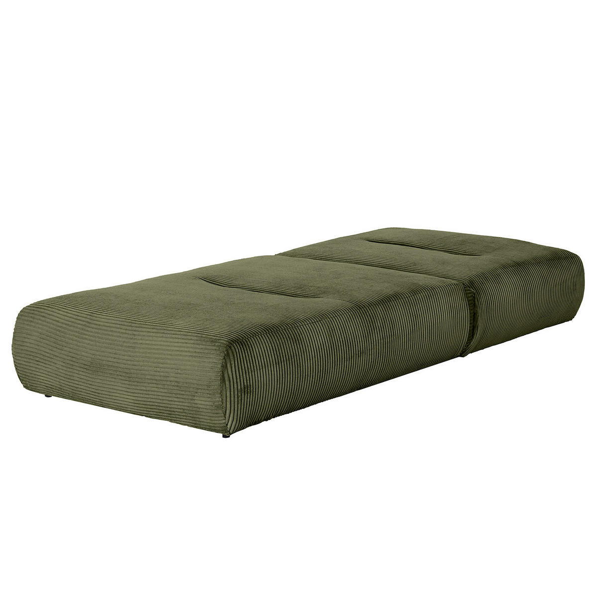 SCHLAFSESSEL - Cordstoff - Grün, Textil (81/88/160cm) - home24