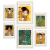 POSTER Set Mit 6 Klimt Posterblatt 1 Malergalerie A3 & A4 Weißer Rahmen - Weiß, Papier (29/3cm) - Nacnic