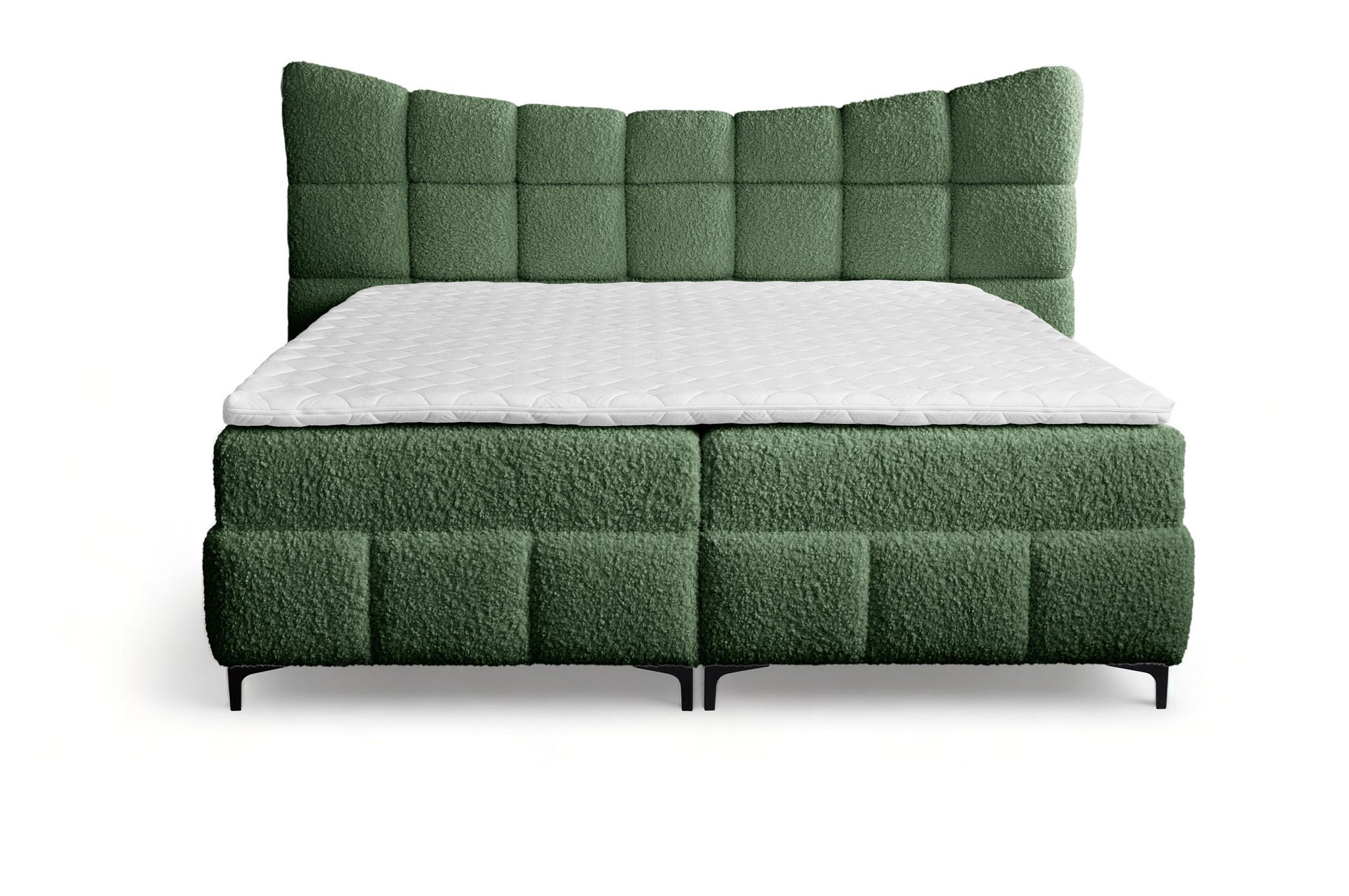 BOXBETT Nova In Rolf - Grün, Holzwerkstoff/Textil (140/200cm) - Fun Möbel