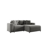 ECKSOFA Megan Xs In Salvador - Grau, Holzwerkstoff/Textil (240/165cm) - Fun Möbel