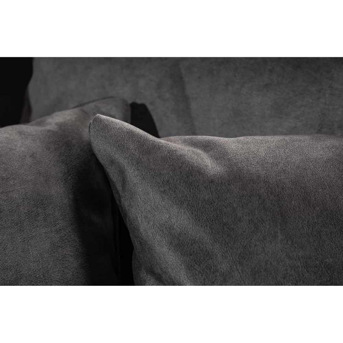 XXL WOHNLANDSCHAFT INKL. HOCKER KENT Samt Grau 305 cm - Silberfarben/Grau, Kunststoff/Textil (305/85/185cm) - riess-ambiente