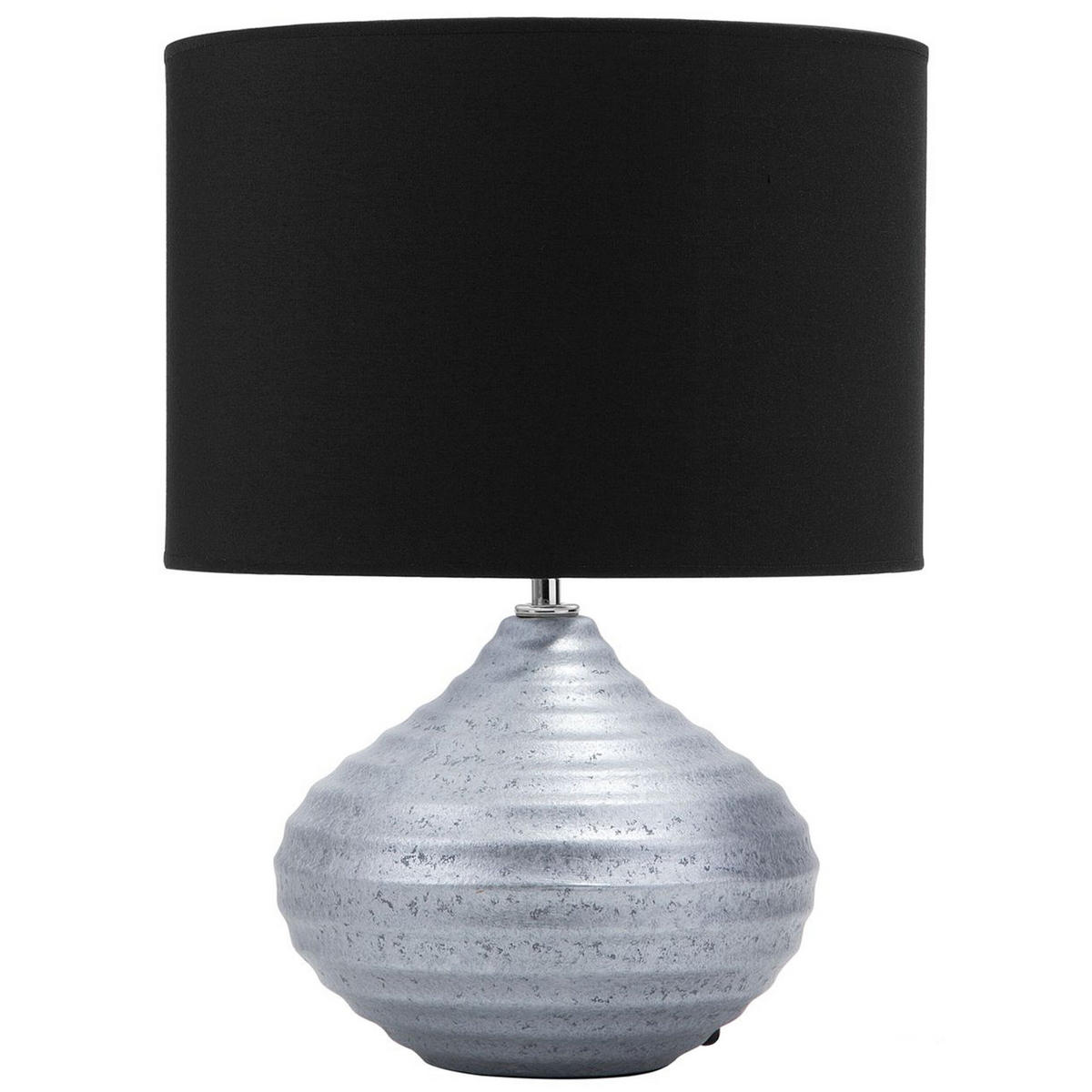 TISCHLAMPE Kuban 32/32/42 cm - Silberfarben, Keramik (32/32/42cm) - Beliani