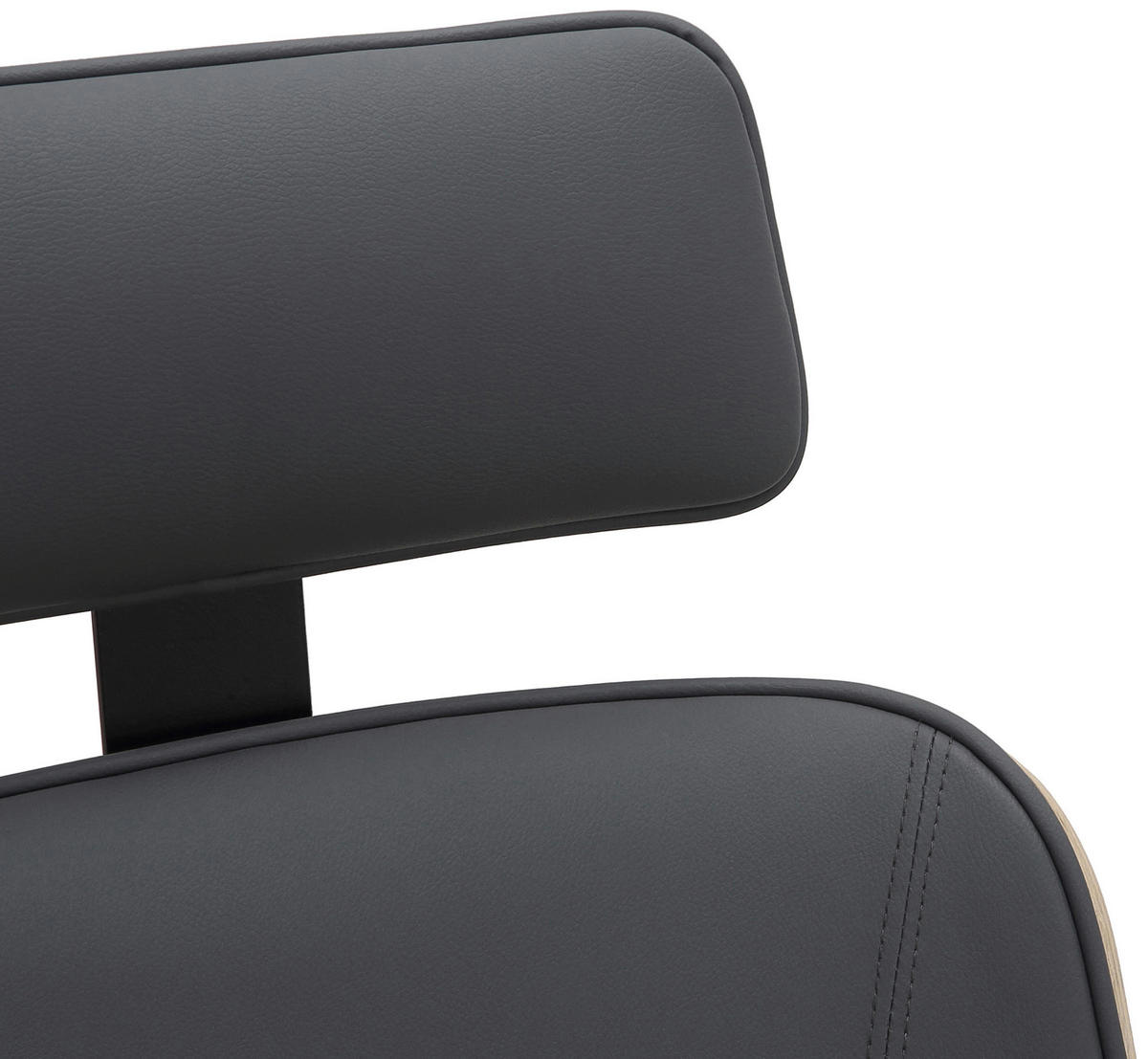 BÜROSTUHL KINGO 118x70x70 Natur/Grau Kunstleder - Hellbraun/Grau, Leder/Metall (70/118/70cm) - DELUKE