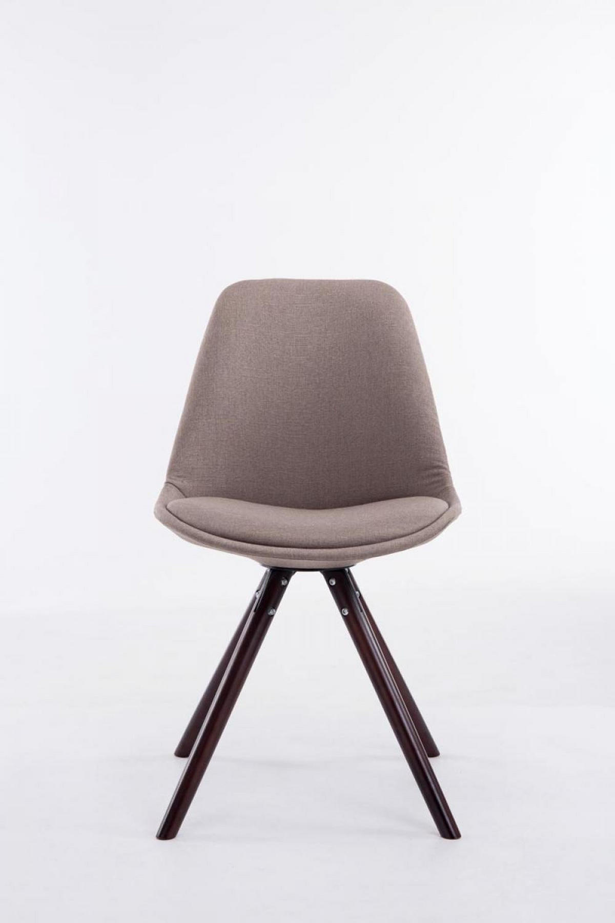 STUHL Stoff taupe - Taupe/Cappuccino, Holz/Textil (48/84/56cm) - CLP