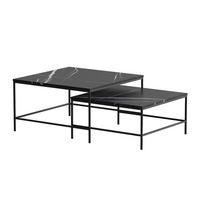 COUCHTISCH-SET Ramio Schwarz 80 x 80 cm 2 Teile - Schwarz, Holzwerkstoff (80/80/45cm) - Vicco