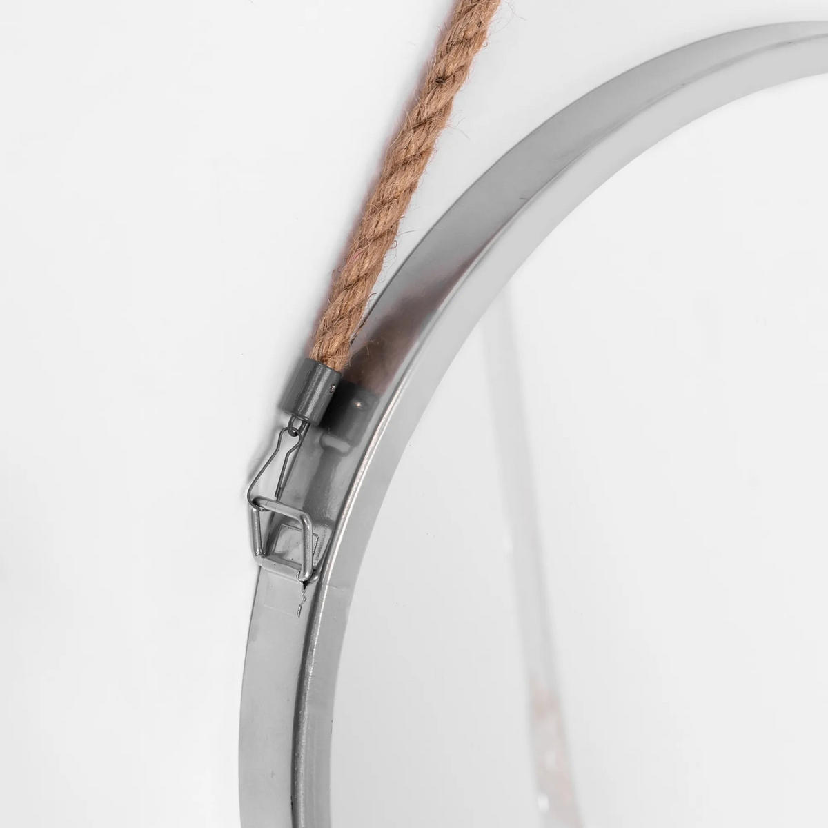 SPIEGEL Rea Mit Seil 40cm Silver Klmh-0410s-1 - Hellgrau, Glas (40/3/58cm) - REA